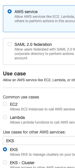 AWS EKS Service