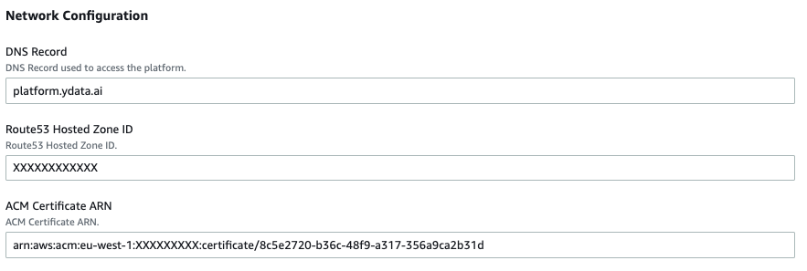 default network parameters