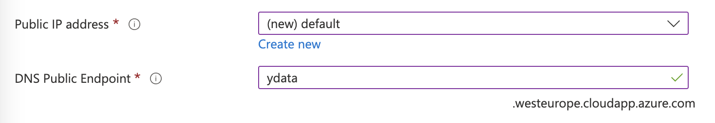 azure define dns