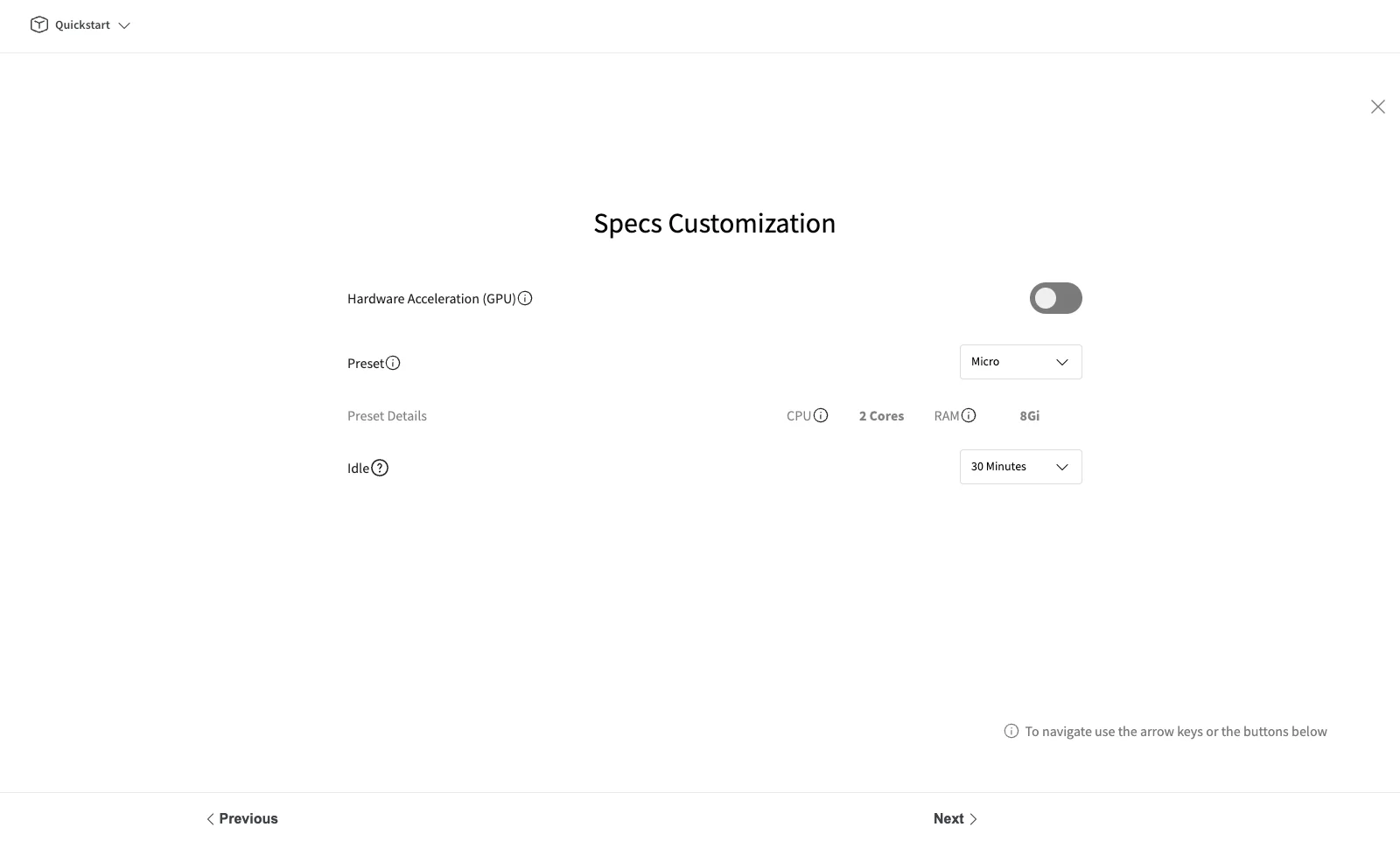 Select the computational resources