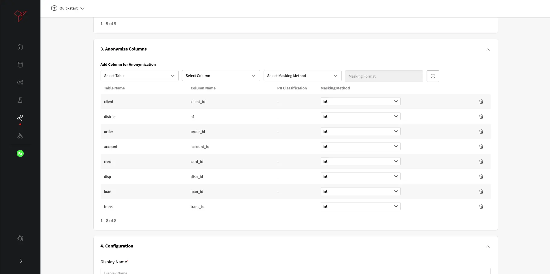 Multi-Table Anonymization