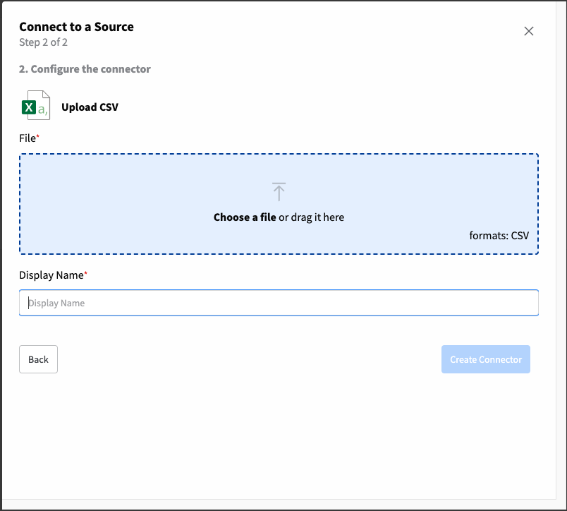 Upload file area